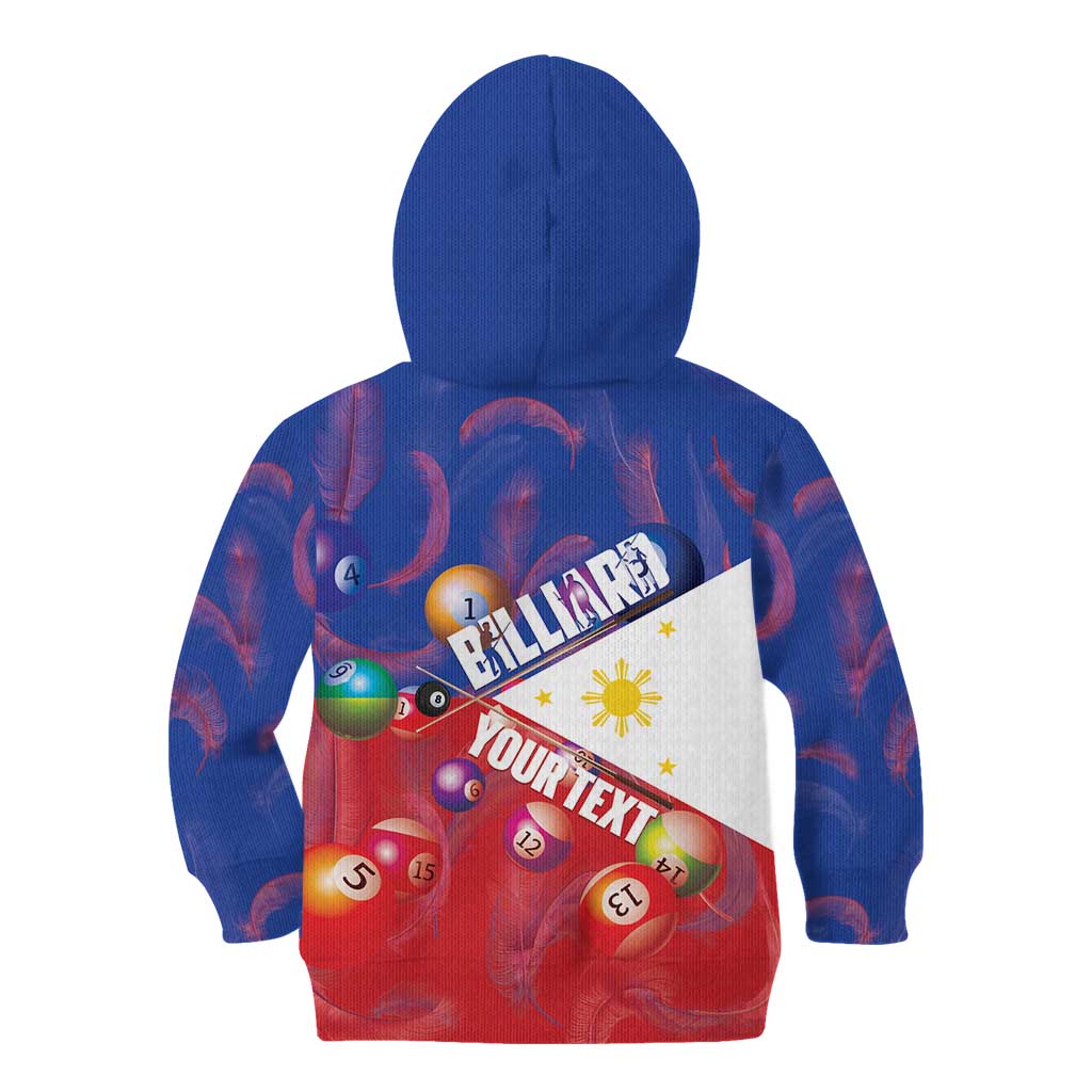 Personalised Philippines Billiards Kid Hoodie Cue With Balls Flag Style - Polynesian Pride