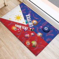 Personalised Philippines Billiards Rubber Doormat Cue With Balls Flag Style - Polynesian Pride