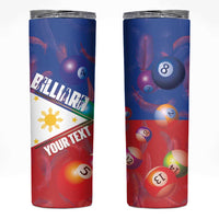 Personalised Philippines Billiards Skinny Tumbler Cue With Balls Flag Style - Polynesian Pride