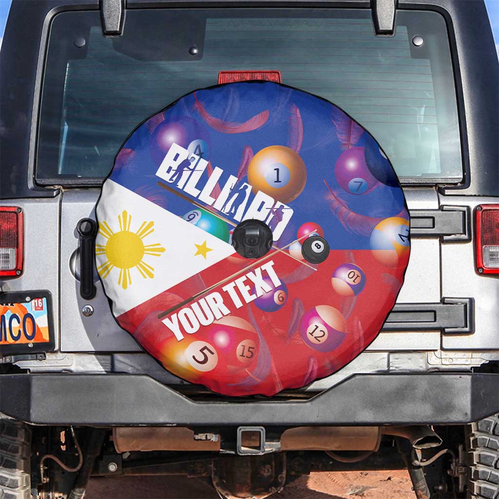 Personalised Philippines Billiards Spare Tire Cover Cue With Balls Flag Style - Polynesian Pride