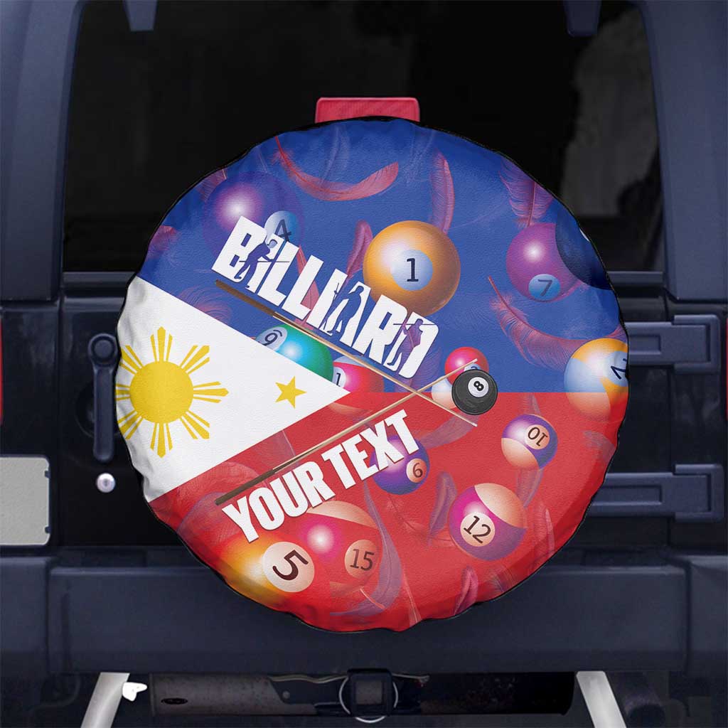 Personalised Philippines Billiards Spare Tire Cover Cue With Balls Flag Style - Polynesian Pride