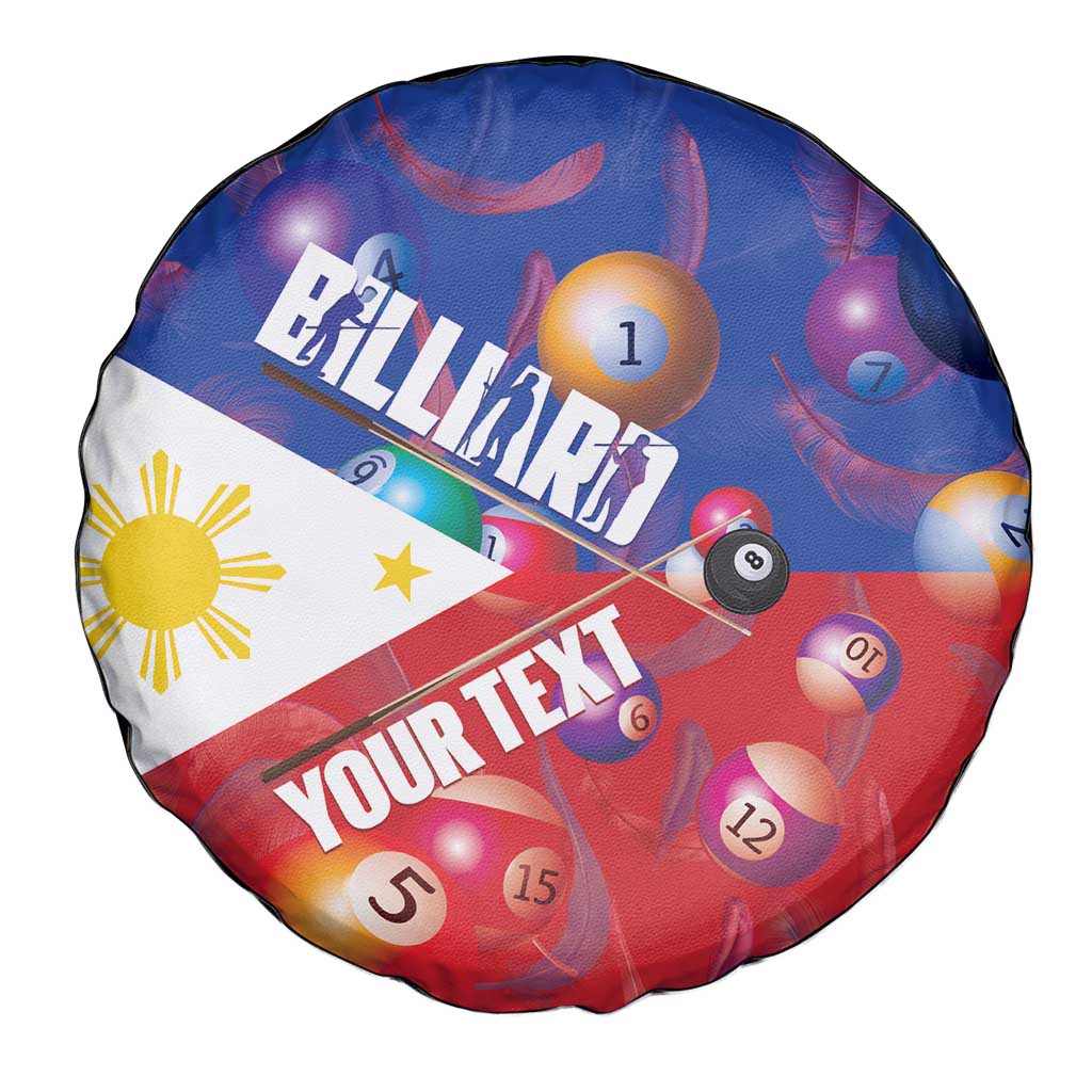 Personalised Philippines Billiards Spare Tire Cover Cue With Balls Flag Style - Polynesian Pride