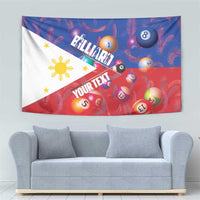 Personalised Philippines Billiards Tapestry Cue With Balls Flag Style - Polynesian Pride