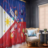 Personalised Philippines Billiards Window Curtain Cue With Balls Flag Style - Polynesian Pride