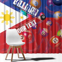 Personalised Philippines Billiards Window Curtain Cue With Balls Flag Style - Polynesian Pride