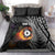 Personalised New Zealand Billiards Bedding Set Maori Fern On Fire 8 Ball - Polynesian Pride