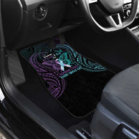 Suicide Awareness Memorial Car Mats I Wear Purple and Teal For Someone I Miss - Polynesian Pride