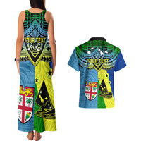 Custom Malampa Fiji Day Couples Matching Tank Maxi Dress And Hawaiian Shirt Together We Grow Proud Polynesian Tapa Artsy LT14 - Polynesian Pride