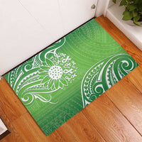 Polynesia Depression Awareness Rubber Doormat Sunflower Green Ribbons Polynesian Tattoo