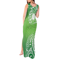 Polynesia Depression Awareness Tank Maxi Dress Sunflower Green Ribbons Polynesian Tattoo
