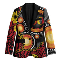 Celebrating 50 Years Papua New Guinea Blazer Aboriginal Mix Papuan Pattern - Polynesian Pride