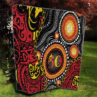 Celebrating 50 Years Papua New Guinea Quilt Aboriginal Mix Papuan Pattern - Polynesian Pride