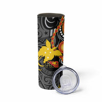 Celebrating 50 Years Papua New Guinea Skinny Tumbler Aboriginal Mix Papuan Pattern - Polynesian Pride