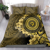 Vanuatu Bedding Set Hibisus Polynesian Pattern Gold - Polynesian Pride