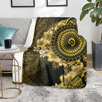 Vanuatu Blanket Hibisus Polynesian Pattern Gold - Polynesian Pride
