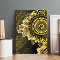 Vanuatu Canvas Wall Art Hibisus Polynesian Pattern Gold - Polynesian Pride
