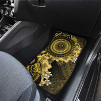 Vanuatu Car Mats Hibisus Polynesian Pattern Gold - Polynesian Pride