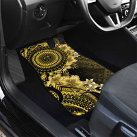 Vanuatu Car Mats Hibisus Polynesian Pattern Gold - Polynesian Pride