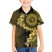 Vanuatu Hawaiian Shirt Hibisus Polynesian Pattern Gold - Polynesian Pride