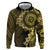 Vanuatu Hoodie Hibisus Polynesian Pattern Gold - Polynesian Pride