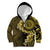 Vanuatu Kid Hoodie Hibisus Polynesian Pattern Gold - Polynesian Pride
