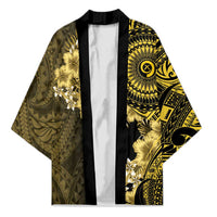 Vanuatu Kimono Hibisus Polynesian Pattern Gold - Polynesian Pride