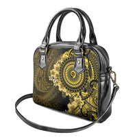 Vanuatu Shoulder Handbag Hibisus Polynesian Pattern Gold - Polynesian Pride
