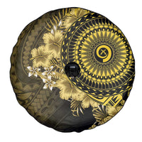 Vanuatu Spare Tire Cover Hibisus Polynesian Pattern Gold - Polynesian Pride