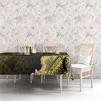 Vanuatu Tablecloth Hibisus Polynesian Pattern Gold - Polynesian Pride