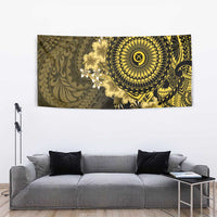 Vanuatu Tapestry Hibisus Polynesian Pattern Gold - Polynesian Pride