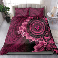 Vanuatu Bedding Set Hibisus Polynesian Pattern Pink - Polynesian Pride