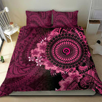 Vanuatu Bedding Set Hibisus Polynesian Pattern Pink - Polynesian Pride