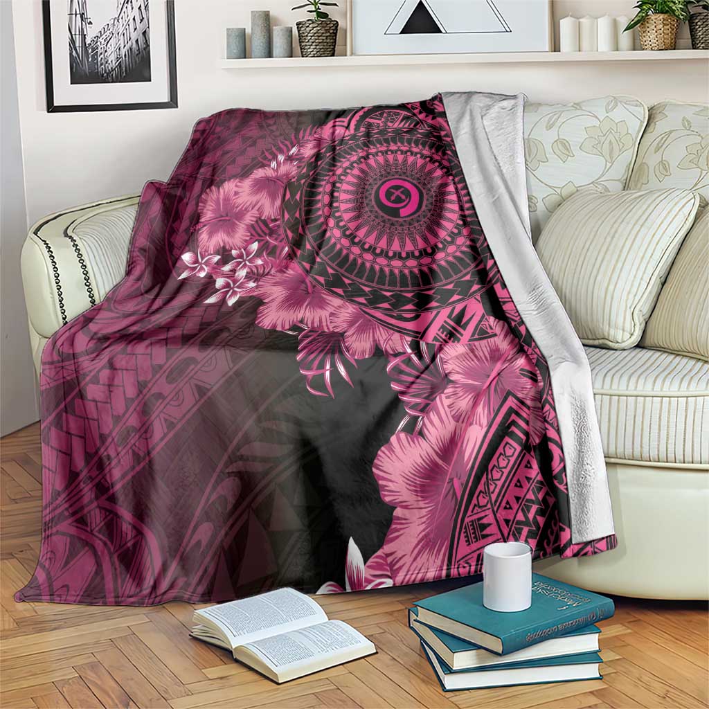 Vanuatu Blanket Hibisus Polynesian Pattern Pink - Polynesian Pride
