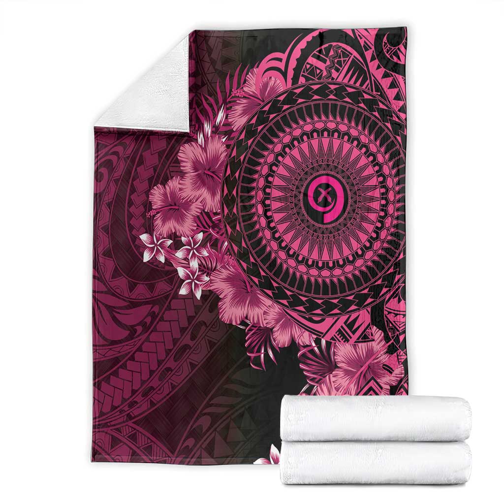 Vanuatu Blanket Hibisus Polynesian Pattern Pink - Polynesian Pride