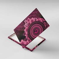 Vanuatu Canvas Wall Art Hibisus Polynesian Pattern Pink - Polynesian Pride