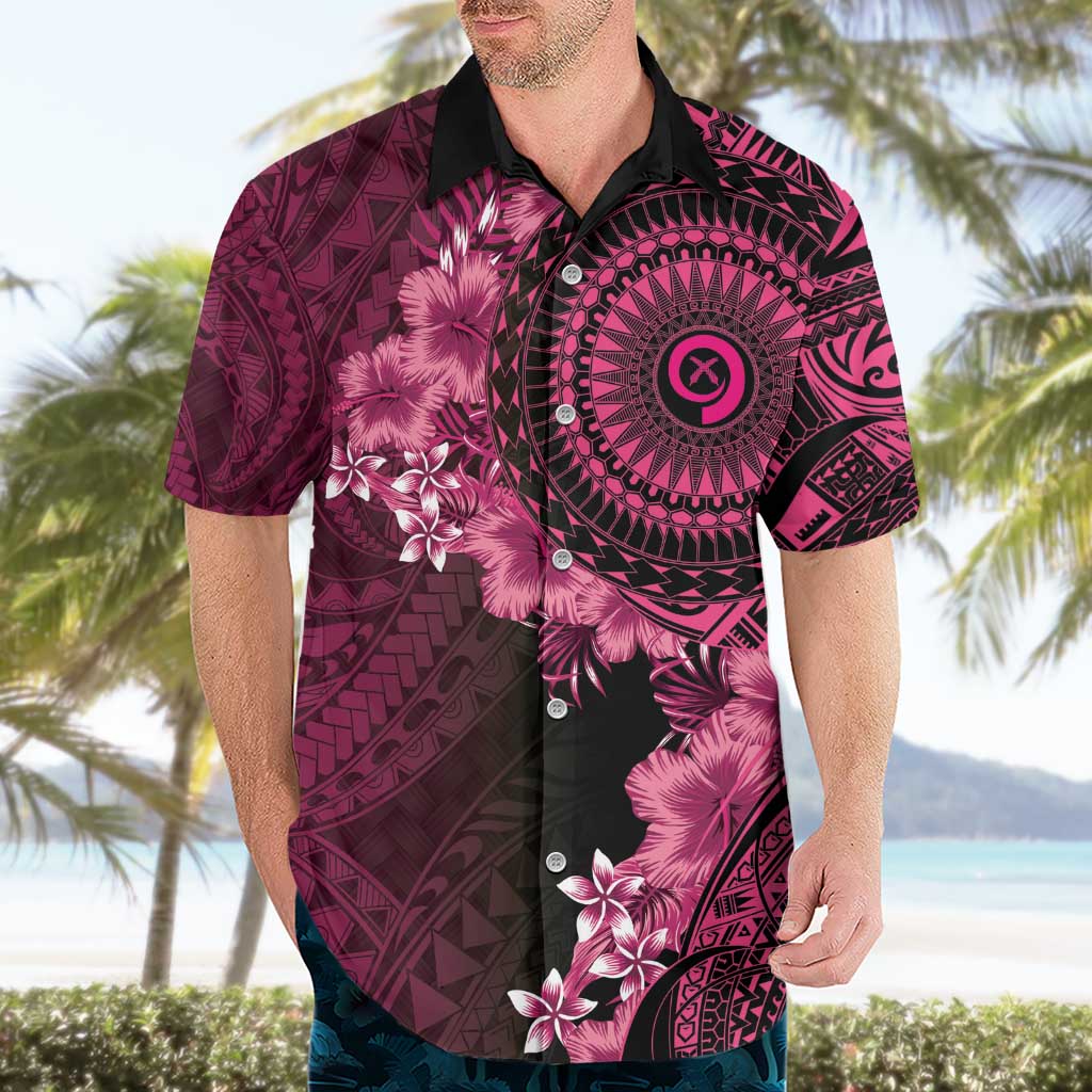 Vanuatu Hawaiian Shirt Hibisus Polynesian Pattern Pink - Polynesian Pride