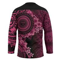 Vanuatu Hockey Jersey Hibisus Polynesian Pattern Pink - Polynesian Pride