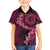 Vanuatu Kid Hawaiian Shirt Hibisus Polynesian Pattern Pink - Polynesian Pride