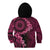 Vanuatu Kid Hoodie Hibisus Polynesian Pattern Pink - Polynesian Pride