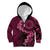Vanuatu Kid Hoodie Hibisus Polynesian Pattern Pink - Polynesian Pride
