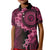 Vanuatu Kid Polo Shirt Hibisus Polynesian Pattern Pink - Polynesian Pride
