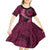 Vanuatu Kid Short Sleeve Dress Hibisus Polynesian Pattern Pink - Polynesian Pride