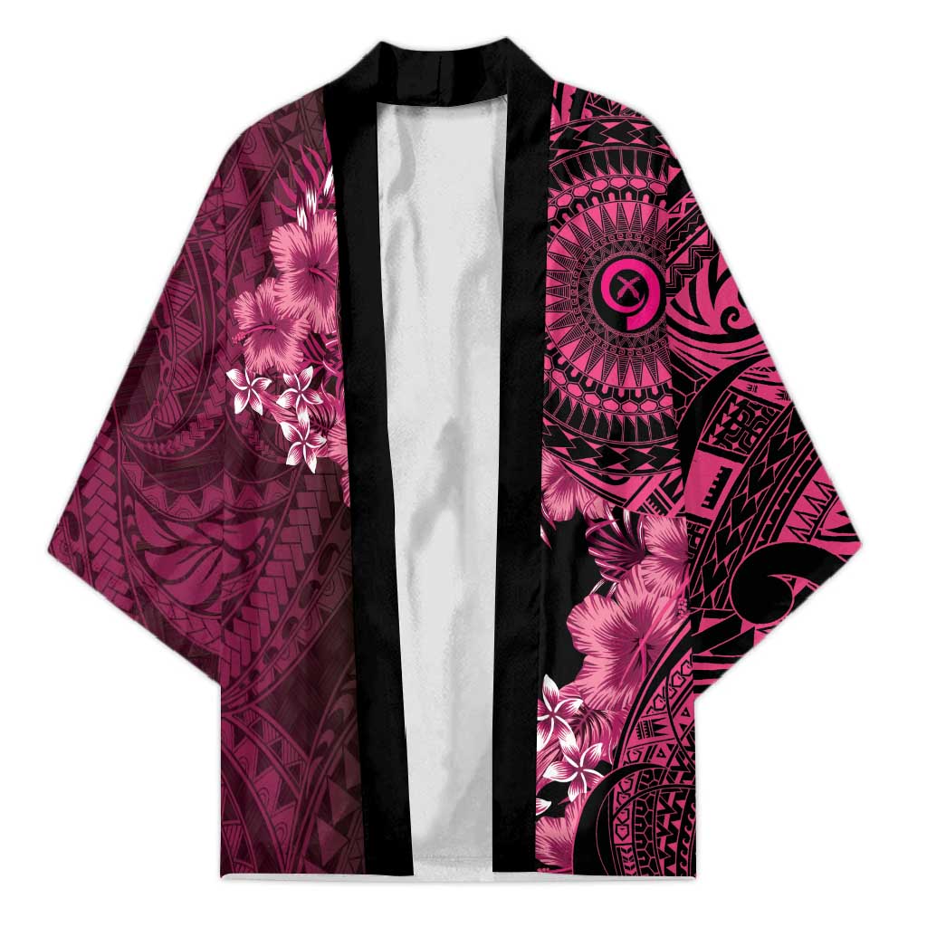 Vanuatu Kimono Hibisus Polynesian Pattern Pink - Polynesian Pride