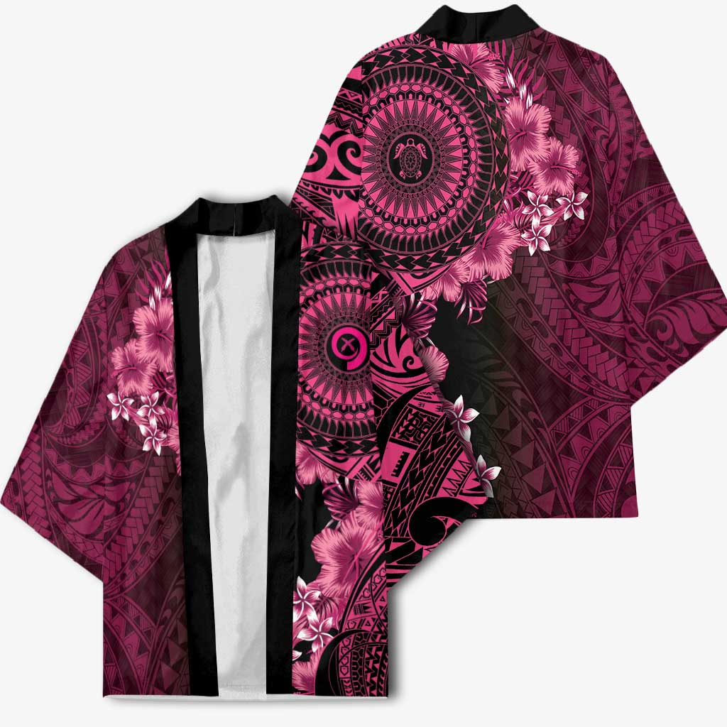 Vanuatu Kimono Hibisus Polynesian Pattern Pink - Polynesian Pride