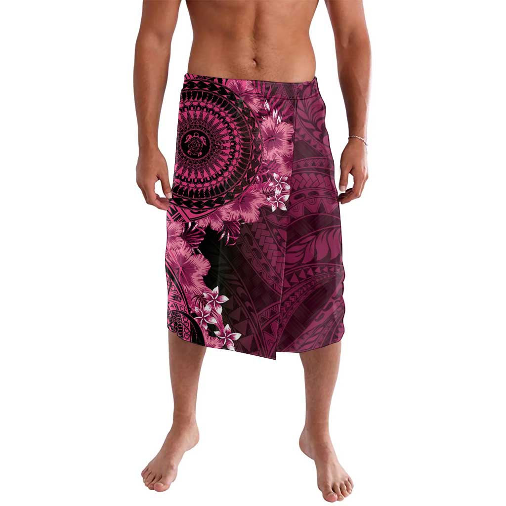Vanuatu Lavalava Hibisus Polynesian Pattern Pink - Polynesian Pride