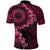 Vanuatu Polo Shirt Hibisus Polynesian Pattern Pink - Polynesian Pride