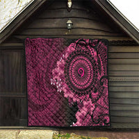 Vanuatu Quilt Hibisus Polynesian Pattern Pink - Polynesian Pride