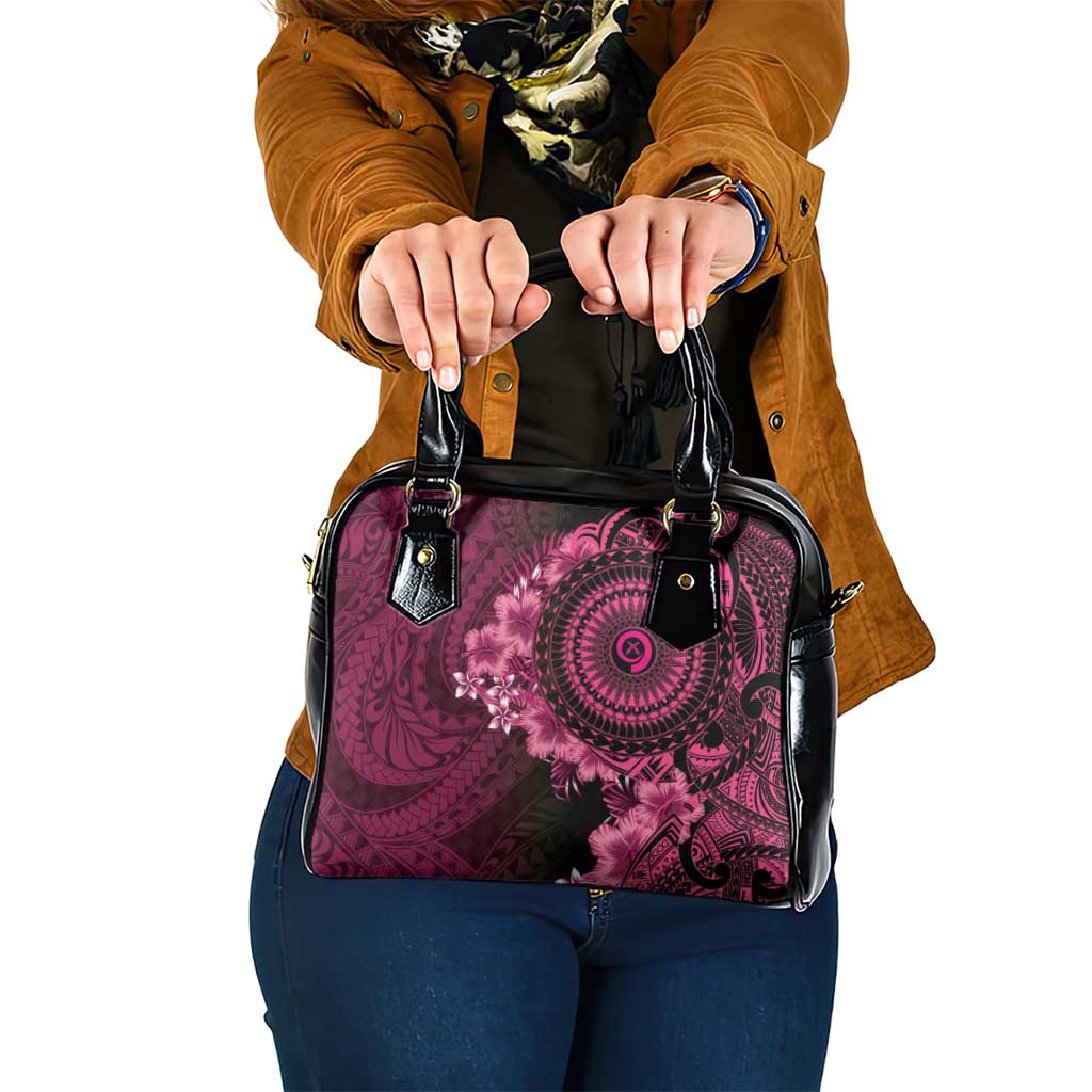 Vanuatu Shoulder Handbag Hibisus Polynesian Pattern Pink - Polynesian Pride