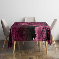 Vanuatu Tablecloth Hibisus Polynesian Pattern Pink - Polynesian Pride