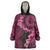 Vanuatu Wearable Blanket Hoodie Hibisus Polynesian Pattern Pink - Polynesian Pride